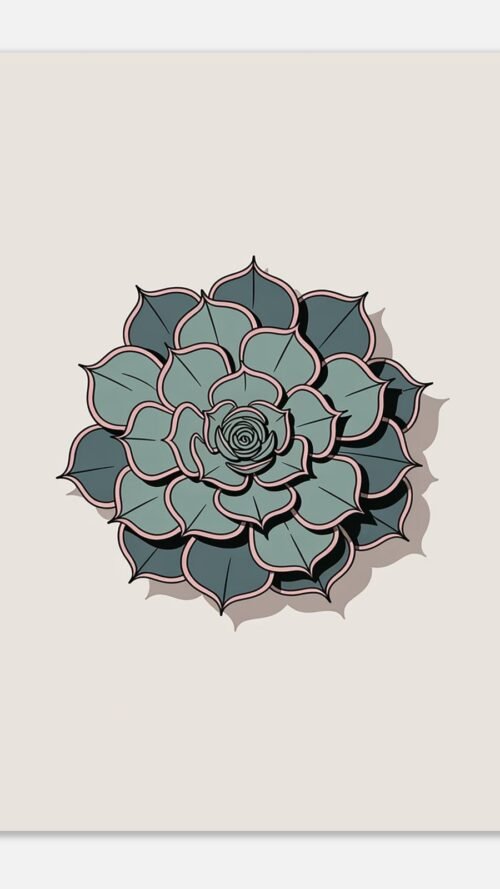 0e0e86fb-4c40-40cc-ac97-119d6f97a95b-1.jpg Affiche Echeveria, tirage botanique minimaliste à encadrer, format A4 à A1