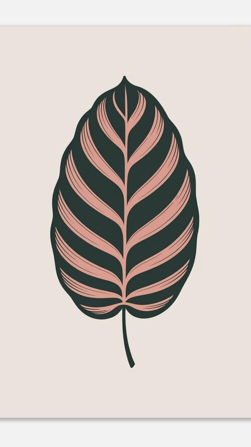 13501f4c-279f-45b5-923b-62cfc1c2c00a-1.jpg Affiche Calathea, tirage botanique minimaliste à encadrer, format A4 à A1