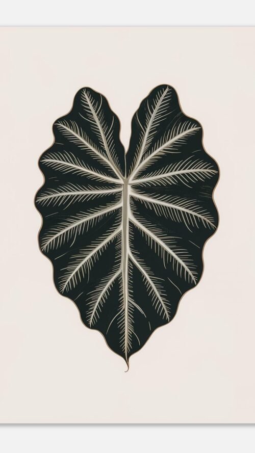 155ecc3c-53d8-4c4a-bb97-9ce4c5845b27-1.jpg Affiche Colocasia, tirage botanique japandi à encadrer, format A4 à A1
