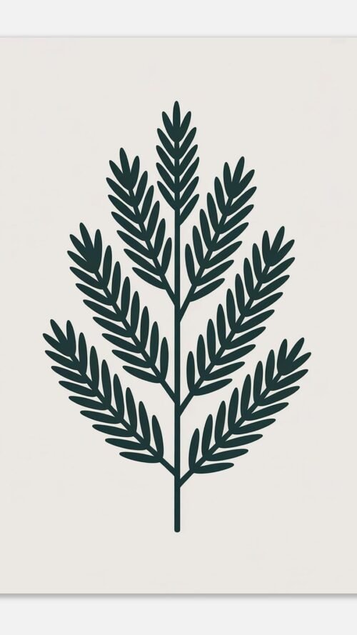 Affiche Cyprès, tirage botanique contemporain à encadrer, format A4 à A1