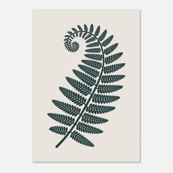Affiche Fougère, tirage botanique contemporain à encadrer, format A4 à A1