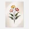 Affiche Composition fleurs de printemps, tirage botanique japandi à encadrer, format A4 à A1
