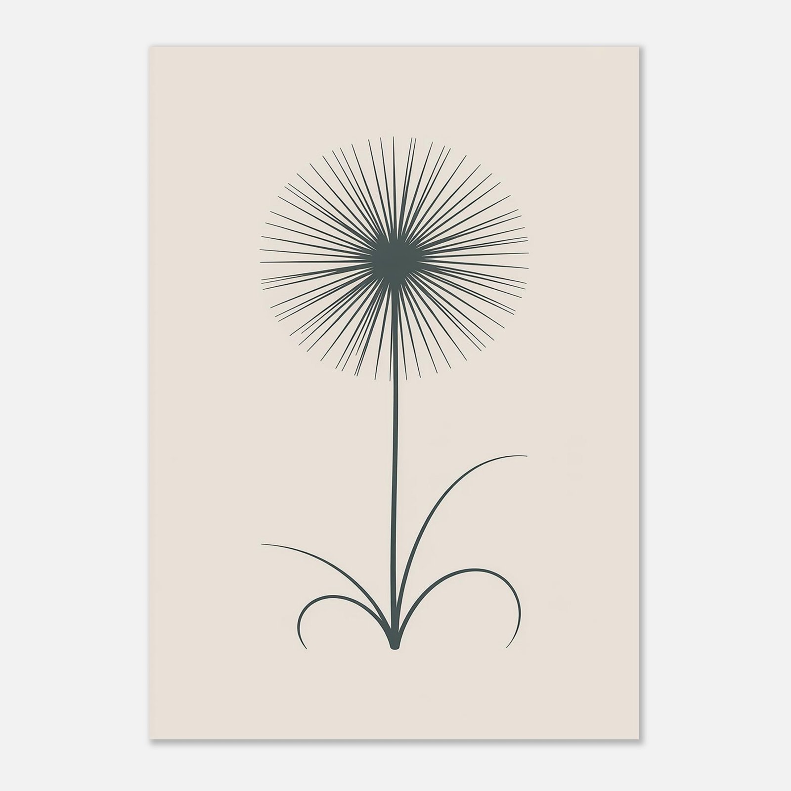 Affiche Papyrus, tirage botanique minimaliste à encadrer, format A4 à A1