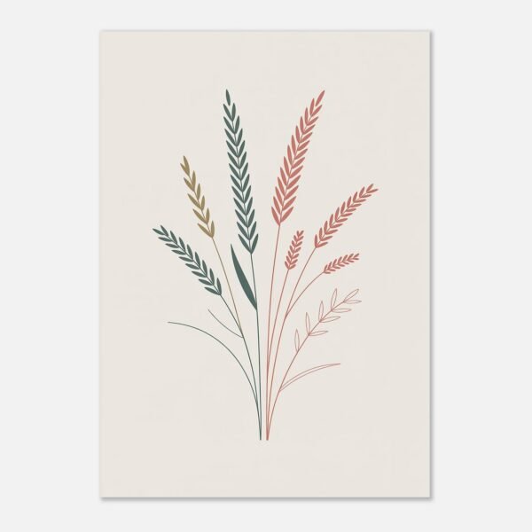 Affiche Composition herbes folles, tirage botanique minimaliste à encadrer, format A4 à A1