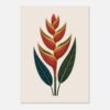 Affiche Héliconia, tirage botanique contemporain à encadrer, format A4 à A1