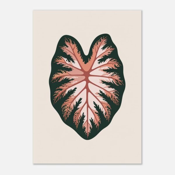 Affiche Caladium, tirage botanique contemporain à encadrer, format A4 à A1