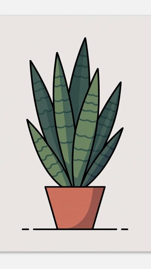 76b1dcf1-5fbf-4d6e-9b75-2952040f1a78-1.jpg Affiche Sansevieria, tirage botanique minimaliste à encadrer, format A4 à A1