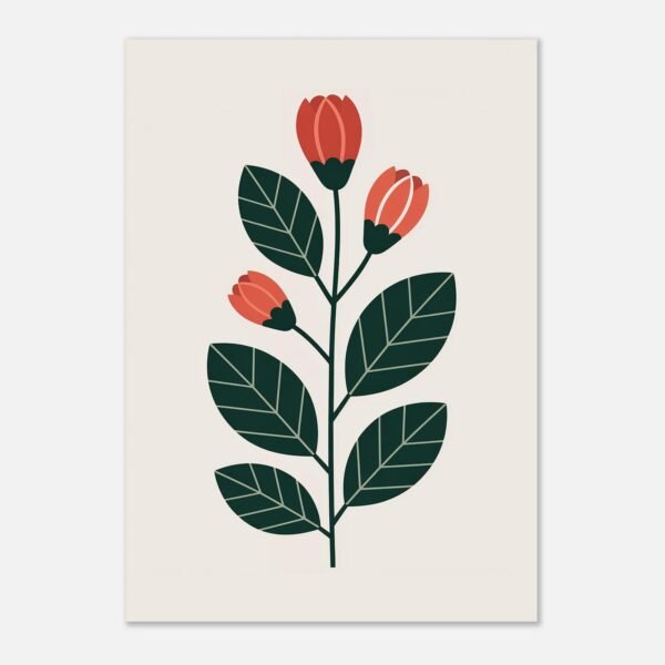Affiche Composition bourgeons, tirage botanique contemporain à encadrer, format A4 à A1