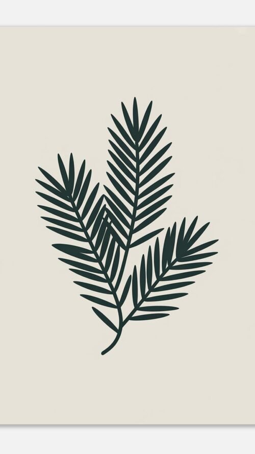 Affiche If, tirage botanique minimaliste à encadrer, format A4 à A1