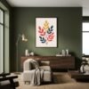 Affiche Composition branches nues – tirage contemporain encadré, en situation dans un intérieur