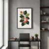 Affiche murale Composition baies accrochée au mur, tirage botanique contemporain