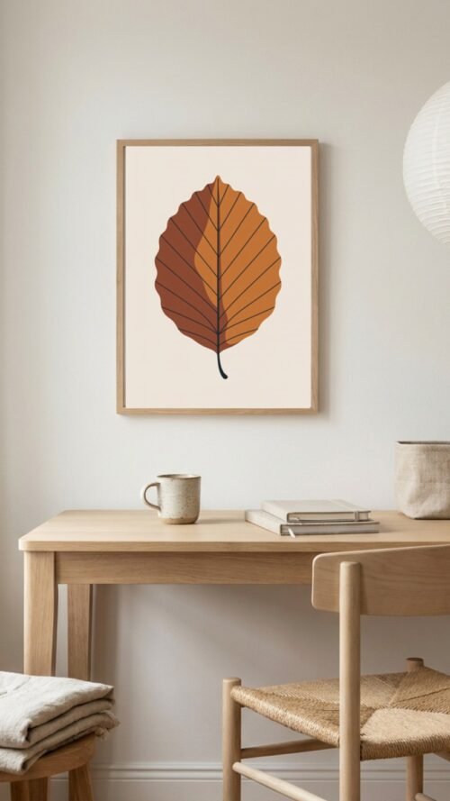 Affiche Hêtre – tirage contemporain encadré, en situation dans un intérieur