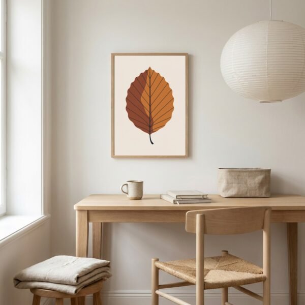 Affiche Hêtre – tirage contemporain encadré, en situation dans un intérieur