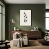 Affiche Saule – tirage minimaliste encadré, en situation dans un intérieur