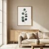 Affiche Eucalyptus – tirage minimaliste encadré, en situation dans un intérieur