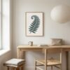 Affiche Fougère – tirage contemporain encadré, en situation dans un intérieur