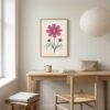 Affiche murale Cosmos accrochée au mur, tirage botanique contemporain