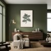 Affiche Menthe – tirage minimaliste encadré, en situation dans un intérieur