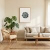 Affiche Echeveria – tirage minimaliste encadré, en situation dans un intérieur