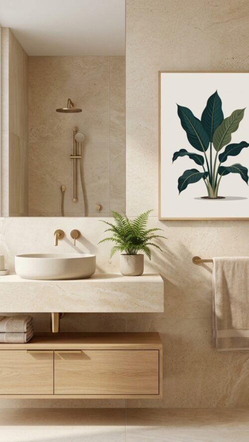 Affiche Aspidistra – tirage contemporain encadré, en situation dans un intérieur
