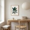 BOT-PLA-000114-mockup-2.jpg Affiche murale Aspidistra accrochée au mur, tirage botanique contemporain