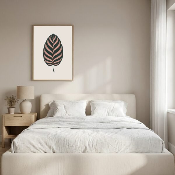 BOT-PLA-000115-mockup-1.jpg Affiche Calathea – tirage minimaliste encadré, en situation dans un intérieur