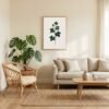 Affiche Lierre – tirage minimaliste encadré, en situation dans un intérieur