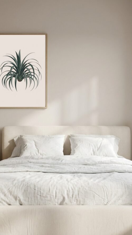 Affiche Dracaena – tirage minimaliste encadré, en situation dans un intérieur