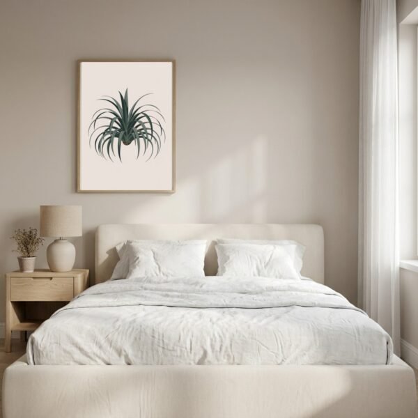 Affiche Dracaena – tirage minimaliste encadré, en situation dans un intérieur
