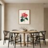 Affiche Hibiscus – tirage contemporain encadré, en situation dans un intérieur
