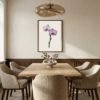 Affiche Orchidée – tirage minimaliste encadré, en situation dans un intérieur