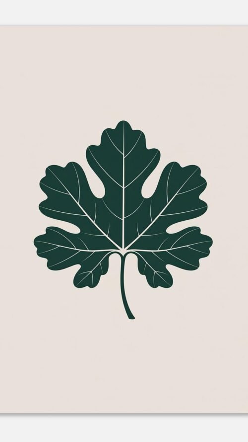 Affiche Platane, tirage botanique minimaliste à encadrer, format A4 à A1