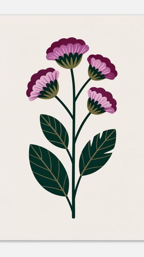 Affiche Statice, tirage botanique contemporain à encadrer, format A4 à A1