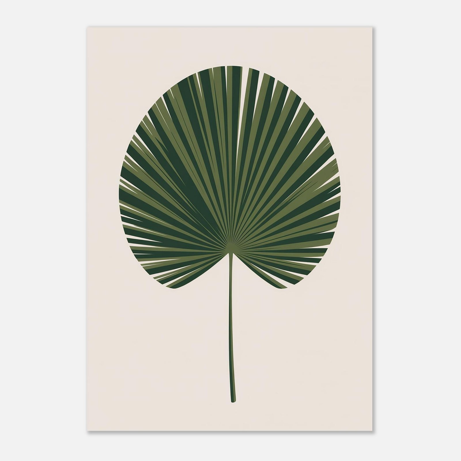 Affiche Palmier éventail, tirage botanique contemporain à encadrer, format A4 à A1