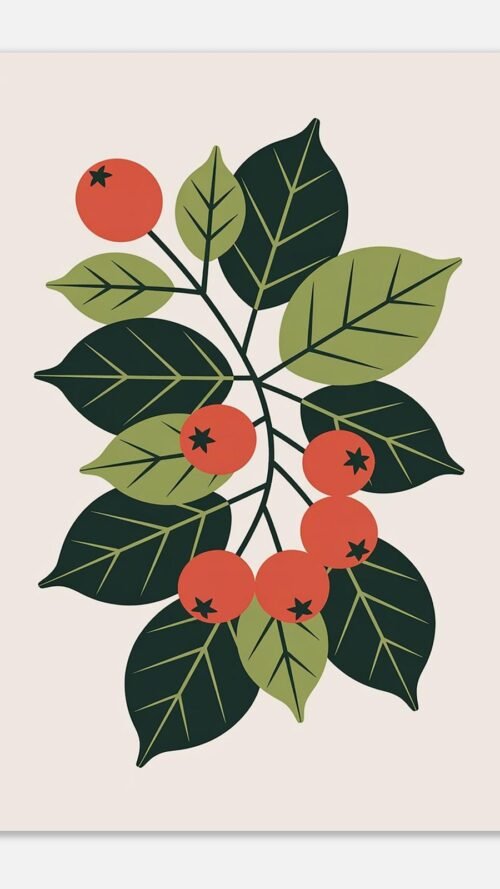c9b9c215-a736-40e0-8336-1c377db8987c-1.jpg Affiche Composition baies, tirage botanique contemporain à encadrer, format A4 à A1