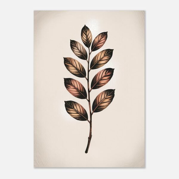Affiche Zamioculcas, tirage botanique japandi à encadrer, format A4 à A1