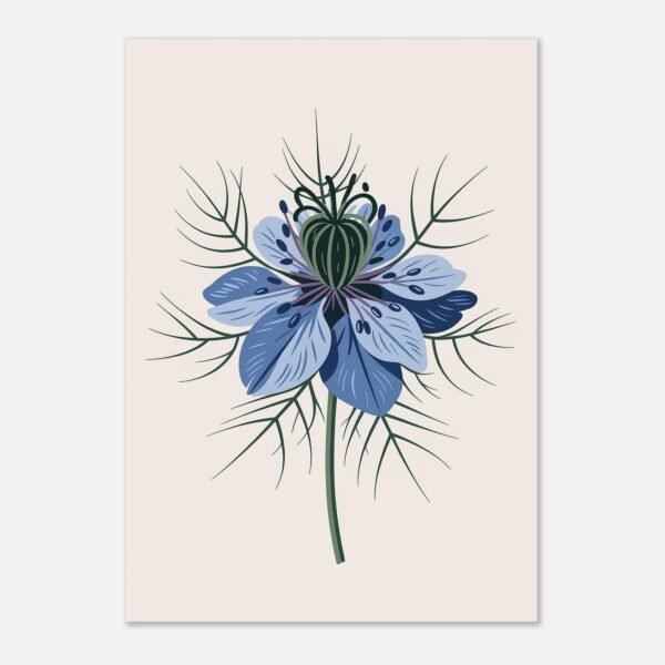 Affiche Nigelle, tirage botanique contemporain à encadrer, format A4 à A1