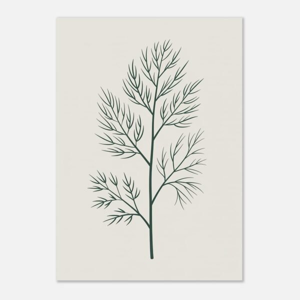 Affiche Aneth, tirage botanique minimaliste à encadrer, format A4 à A1